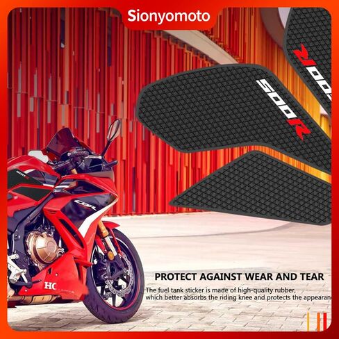 ملصقات واقية لخزان الوقود والغاز مجموعة مطاطية متوافقة مع CBR500R CB500F CB500R 2019 2020 2021 2022 4 قطعة in Kuwait