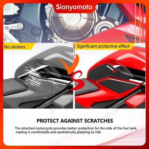 ملصقات واقية لخزان الوقود والغاز مجموعة مطاطية متوافقة مع CBR500R CB500F CB500R 2019 2020 2021 2022 4 قطعة in Kuwait