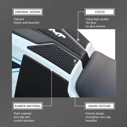لـ CF Moto CFMOTO 800MT 800 MT 2023 - ملحقات الدراجات النارية وسادة حماية جانبية لخزان الوقود ملصقات لاصقة لمقبض الركبة بالغاز - مادة مطاطية PVC - أسود - 5 قطع in Kuwait