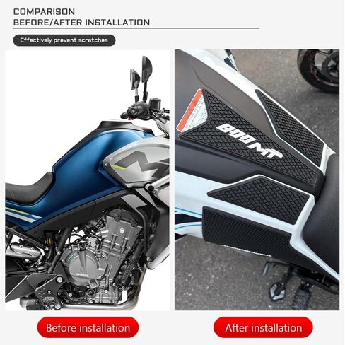 لـ CF Moto CFMOTO 800MT 800 MT 2023 - ملحقات الدراجات النارية وسادة حماية جانبية لخزان الوقود ملصقات لاصقة لمقبض الركبة بالغاز - مادة مطاطية PVC - أسود - 5 قطع in Kuwait