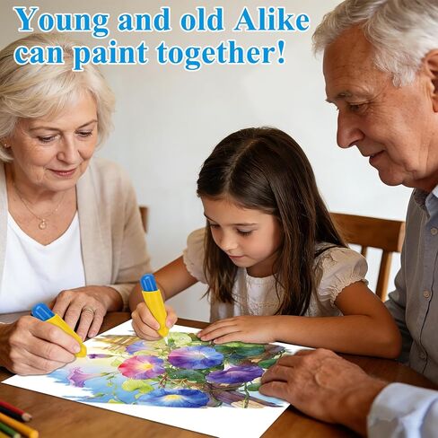 27 Pack Reusable Water Painting Toys for Dementia Activities for Elderly Seniors Water Doodle Coloring with 2 Brushes Mess-Free Dementia Products for Adults Memory Care Gifts for Nursing Home Patients in Kuwait