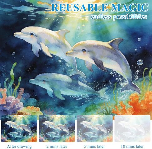 27 Pack Reusable Water Painting Toys for Dementia Activities for Elderly Seniors Water Doodle Coloring with 2 Brushes Mess-Free Dementia Products for Adults Memory Care Gifts for Nursing Home Patients in Kuwait