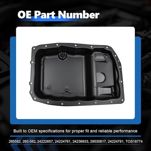 AUCERAMIC 6L80 Transmission Oil Pan with Drain Plug & Gasket Fit for Chevrolet Silverado 1500 Tahoe Suburban Escalade, GMC Sierra 1500 Yukon XL, Hummer H2 2006-2019 Replaces# 265-582 24222657 24224781 in Kuwait