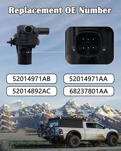 صمام التحكم في السخان ثلاثي الاتجاهات متوافق مع 2013-2018 Ram 1500 2500 3500 4500 3.6L V6 5.7L V8، استبدال # 52014892AC، 52014892AA، 52014892AB، صمام تجاوز المبرد in Kuwait