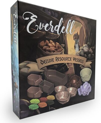Starling Games Everdell Deluxe Resource Vessels الإصدار الثاني | حاويات وحاملات بطاقات تحت عنوان | حزمة الملحقات للعبة Everdell Base والتوسعات | تتضمن 10 أوعية فريدة و3 حاملات بطاقات ورقية in Kuwait