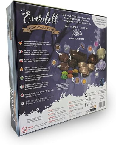 Starling Games Everdell Deluxe Resource Vessels الإصدار الثاني | حاويات وحاملات بطاقات تحت عنوان | حزمة الملحقات للعبة Everdell Base والتوسعات | تتضمن 10 أوعية فريدة و3 حاملات بطاقات ورقية in Kuwait