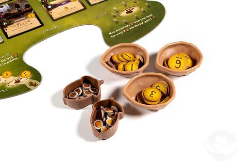 Starling Games Everdell Deluxe Resource Vessels الإصدار الثاني | حاويات وحاملات بطاقات تحت عنوان | حزمة الملحقات للعبة Everdell Base والتوسعات | تتضمن 10 أوعية فريدة و3 حاملات بطاقات ورقية in Kuwait