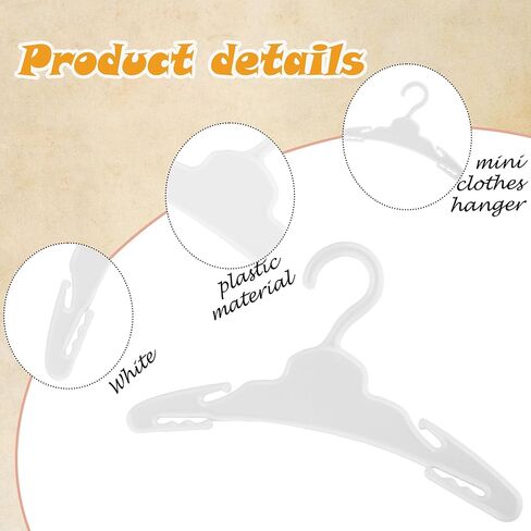 80 Pcs Doll Clothes Hangers for 18 Inch Dolls White Plastic Clothes Hangers for American Girl with Non-Slip Clips, Space-Saving Wardrobe Accessories for Gown Dress Outfit in Kuwait