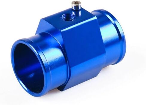 40mm Water Temp Gauge Joint Pipe, Blue Aluminum Radiator Hose Adapter With Stainless Steel Clamps For Car Temperature Sensor Installation 3 Pack in Kuwait