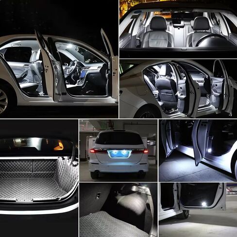 11x طقم إضاءة داخلية LED أبيض لسيارة نيسان ألتيما 2013-2018 | 6000K سوبر برايت | خريطة قبة الباب الجذع عكس أضواء لوحة الترخيص | التوصيل والتشغيل | 13-حزمة in Kuwait