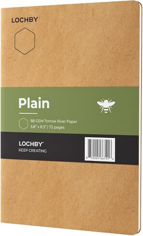 دفتر ملاحظات LOCHBY® A5 (5.8 بوصة × 8.3 بوصة) | ورق نهر تومو 68 جرامًا للمتر المربع، مناسب لقلم الحبر | غطاء كرافت | إعادة ملء المجلة الميدانية | للسفر والعمل والمدرسة واليوميات in Kuwait