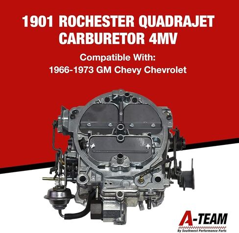 مكربن ​​رباعي الأداء من A-Team 750 CFM 4MV M4MC - يعزز الطاقة وعزم الدوران 4 أسطوانات - متوافق مع أنظمة شيفروليه 1966-73 و1977 بونتياك ترانس آم EGR in Kuwait