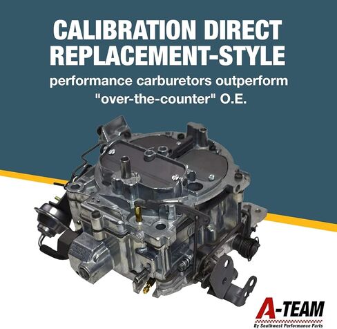 مكربن ​​رباعي الأداء من A-Team 750 CFM 4MV M4MC - يعزز الطاقة وعزم الدوران 4 أسطوانات - متوافق مع أنظمة شيفروليه 1966-73 و1977 بونتياك ترانس آم EGR in Kuwait