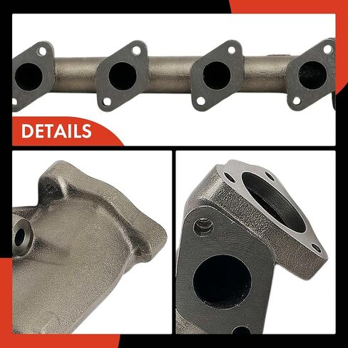 A-Premium الجانب الأيسر أو الأيمن [V8 6.4L] مجموعة مشعب عادم المحرك مع حشية وجوز ومسمار ودرع للحرارة متوافق مع Ford F-250 F-350 F-450 F-550 Super Duty، 2008 2009 2010 in Kuwait