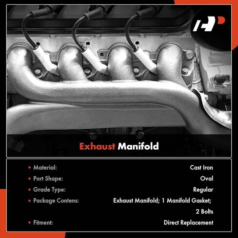 A-Premium V6 2.9L Exhaust Manifold Kit W/Gasket & Bolts Compatible with Ford Ranger 1986-1992, Bronco II 1986-1990, Right Side in Kuwait