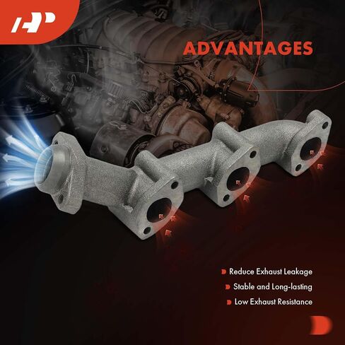 A-Premium V6 2.9L Exhaust Manifold Kit W/Gasket & Bolts Compatible with Ford Ranger 1986-1992, Bronco II 1986-1990, Right Side in Kuwait