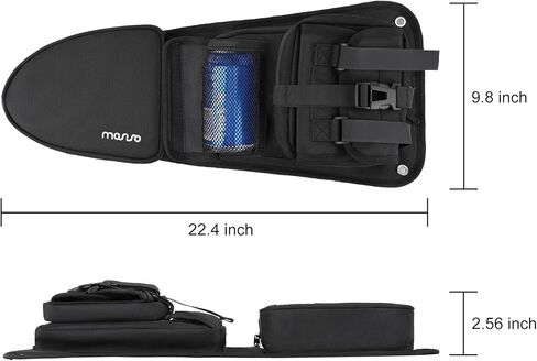 MOSISO 2 Pack Front Door Bags Compatible with Polaris RZR XP 1000/4, Turbo, Turbo S, 900XC, S900, S1000 2014-2023, Waterproof UTV Side Storage Organizer Bags for RZR with Cup Holder & Knee Pad, Black in Kuwait