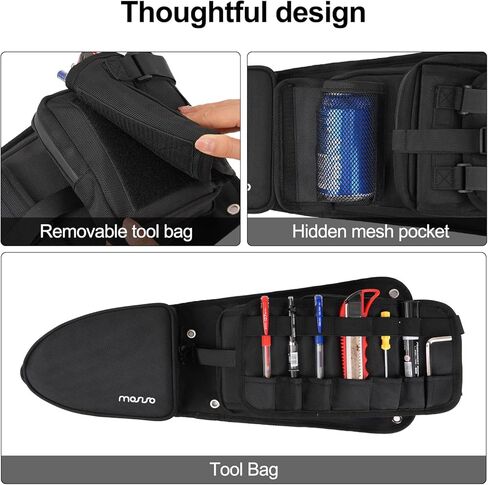 MOSISO 2 Pack Front Door Bags Compatible with Polaris RZR XP 1000/4, Turbo, Turbo S, 900XC, S900, S1000 2014-2023, Waterproof UTV Side Storage Organizer Bags for RZR with Cup Holder & Knee Pad, Black in Kuwait
