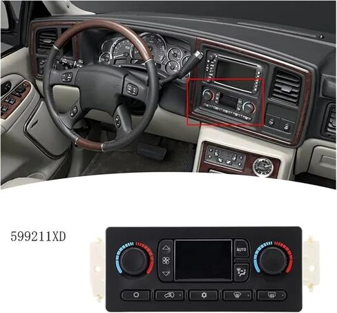 ABXV-599211XD Car Climate Control Switch Panel Module Unit Compatible with Avalanche Suburban Silverado GMC Sierra Hummer H2 in Kuwait