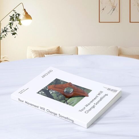 حامل صفحة كتاب الإبهام من Nogeqi للقراءة، حامل كتب من خشب الجوز الطبيعي 22 مم مصنوع يدويًا من الخشب بيد واحدة للقراء، هدايا دودة الكتب، الأدبية، المعلمين (بني) in Kuwait