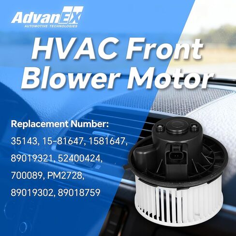 700089 HVAC Front Blower Motor Compatible with Chevrolet Tahoe/Silverado/Suburban GMC Sierra/Yukon Cadillac Escalade Replace 52400424 89019321 without Resistor in Kuwait