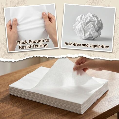 50 Sheets 24" x 36" White Tissue Paper, Acid-Free Tissue Paper for Gift Bags, Packing, Storage, Weddings, Birthdays, Christmas, DIY Crafts in Kuwait