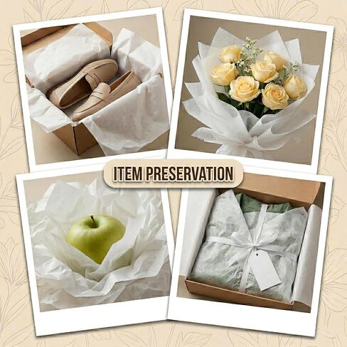 50 Sheets 24" x 36" White Tissue Paper, Acid-Free Tissue Paper for Gift Bags, Packing, Storage, Weddings, Birthdays, Christmas, DIY Crafts in Kuwait
