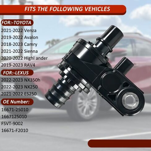 Coolant Bypass Valve Replacement for 2018-2023 Toyota Camry Avalon RAV4 Highlander & 2019-2022 Lexus ES300h ES350, Replaces 16671-25010 1667125010 in Kuwait