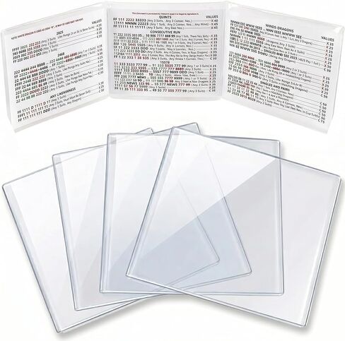 4 Pcs Mahjong Card Holder Protector Clear - Large Size 2026 Mah Jongg Cards Sleeve Cover, Fits NMJL Large Print Scorecard (6 1/8 x 4 3/4 inch), Transparent Plastic Case Mahjongg Accessories Gifts in Kuwait