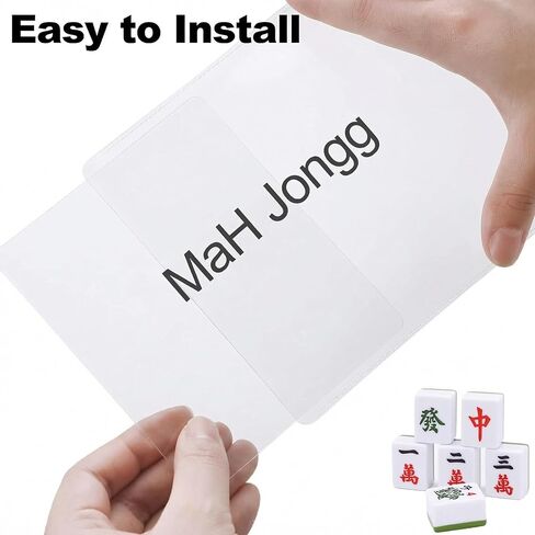 4 Pcs Mahjong Card Holder Protector Clear - Large Size 2026 Mah Jongg Cards Sleeve Cover, Fits NMJL Large Print Scorecard (6 1/8 x 4 3/4 inch), Transparent Plastic Case Mahjongg Accessories Gifts in Kuwait