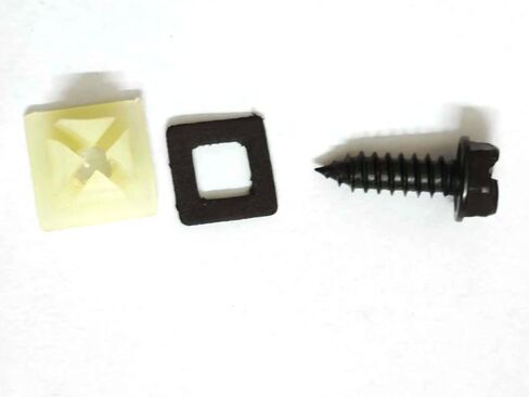 4 Sets License Plate Screws Standard Size, Rustproof Stainless Steel License Plate Fasteners withNylon Insulated Washers, Fit for US Vehicles Ford, Chevy, Dodge & Most American Cars SUVTrucks in Kuwait