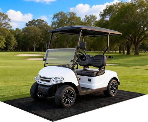 AHEONLAR Golf Cart Floor Mat 9.18 x 4.92ft, Golf Cart Mat for Garage Floor Oil Absorbent Universal Garage Floor Mat for Club Car,Motorcycle Non Slip Golf Cart Parking Mat to Protect Floor, Black in Kuwait