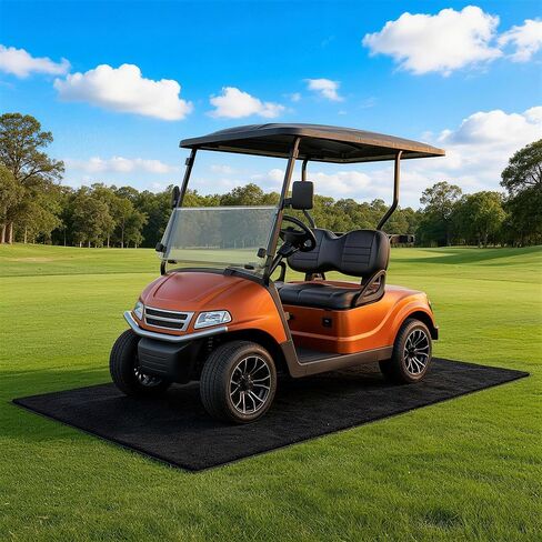AHEONLAR Golf Cart Floor Mat 9.18 x 4.92ft, Golf Cart Mat for Garage Floor Oil Absorbent Universal Garage Floor Mat for Club Car,Motorcycle Non Slip Golf Cart Parking Mat to Protect Floor, Black in Kuwait