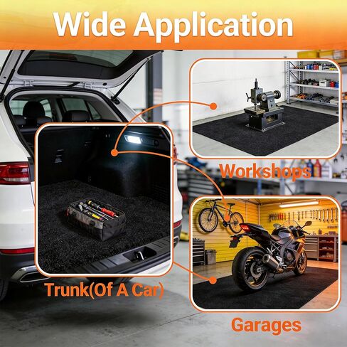 AHEONLAR Golf Cart Floor Mat 9.18 x 4.92ft, Golf Cart Mat for Garage Floor Oil Absorbent Universal Garage Floor Mat for Club Car,Motorcycle Non Slip Golf Cart Parking Mat to Protect Floor, Black in Kuwait