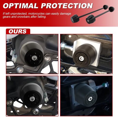 Xitomer المحور الأمامي الخلفي المتزلجون لسوزوكي GSX-R 600 GSX-R 750 2011-2025 GSX R600 GSX R750 الإطار المتزلجون دراجة نارية الجبهة الخلفية شوكة عجلة تحطم حامي in Kuwait