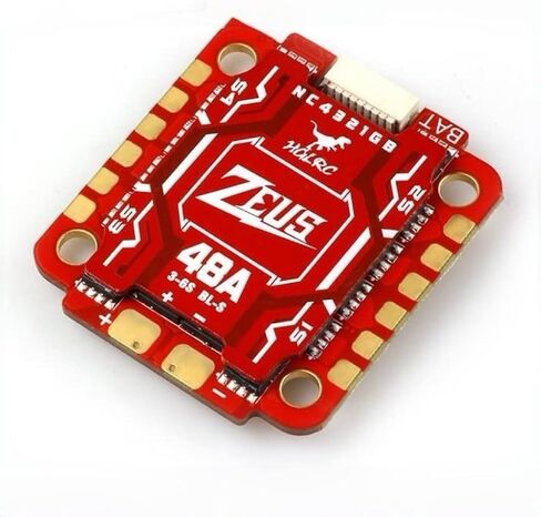 HGLRC Zeus 48A 4in1 BLS ESC 3-6S M3 for FPV Drone – Built-in Ammeter, Shock-Absorption Mounting Holes, Dual Board Design, Large Gold-Plated Pads, High Heat Dissipation for Racing Freestyle in Kuwait