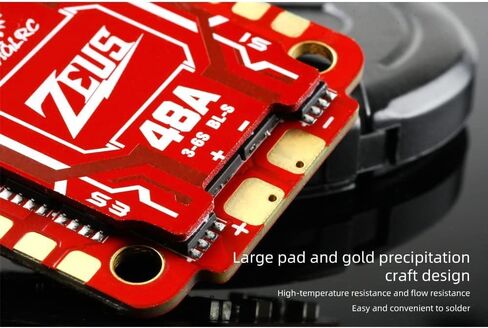 HGLRC Zeus 48A 4in1 BLS ESC 3-6S M3 for FPV Drone – Built-in Ammeter, Shock-Absorption Mounting Holes, Dual Board Design, Large Gold-Plated Pads, High Heat Dissipation for Racing Freestyle in Kuwait