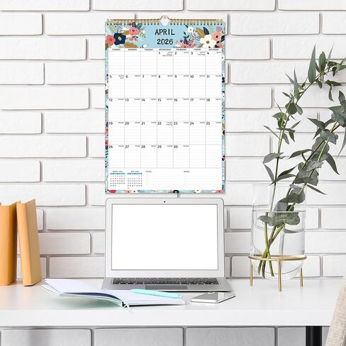 Wall Calendar 2026-2027 – Apr.2026 - Sep.2027, Calendar 2026-2027 Wall, 18 Monthly Calendar, 12 x 17 In, 2026-25 Calendar with Large Blocks, Thick Paper, Holidays, To-do ＆ Notes, Great for Organizing in Kuwait