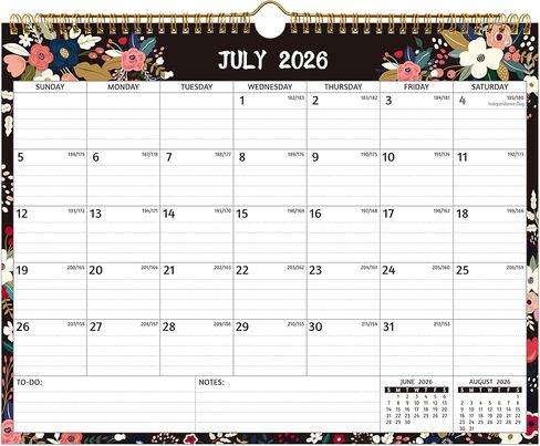 تقويم الحائط 2026-2028 - تقويم لمدة عامين 2026-2028، يوليو 2026 - يونيو 2028، 14.57 × 11.42 بوصة، تقويم 2026 24 شهرًا، تقويم شهري 2026، مع كتل مسطرة، ورق سميك، عطلات، قائمة المهام والملاحظات in Kuwait