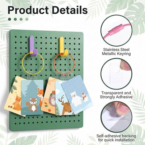 100PCS Hang Tabs, Clear Self Adhesive Tabs with 10 Stainless Steel Rings, Plastic Sticky Hang Tags and Metal Loops for Card Storage, Retail Display, Organization in Kuwait