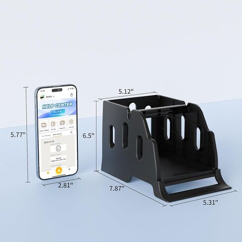 Rongta Label Holder for Rolls and Fan-Fold Labels, Thermal Sticker Roll Holder for Desktop Thermal Printer, Black in Kuwait
