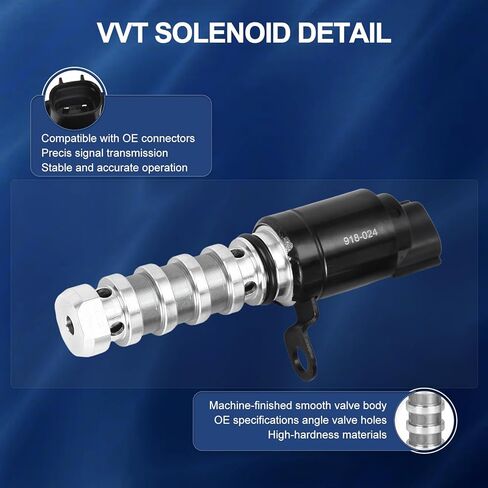 محرك متغير توقيت صمام VVT استبدال الملف اللولبي لكيا سول فورتي Forte5 أوبتيما ريو، لشركة هيونداي إلنترا سوناتا توكسون فيلوستر أكسنت 1.6L 2012-2019 2 قطعة OE 243552B700 in Kuwait