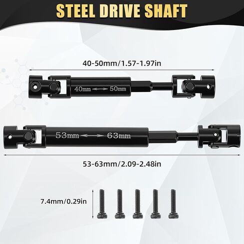 مجموعة ترقية Skylety 7 قطع RC متوافقة مع الزاحف المحوري SCX24 1/24، ممتص الصدمات المملوء بالزيت 40 مم، لوحة انزلاقية نحاسية، عمود محرك فولاذي، أجزاء هيكل ثقيلة الوزن in Kuwait