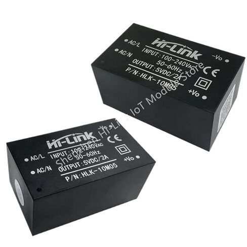 AC DC 220V to 5V 10W 10pcs/Lot Power Supply Module HLK-10M05 Adjustable High Efficiency Step-Down Converter in Kuwait
