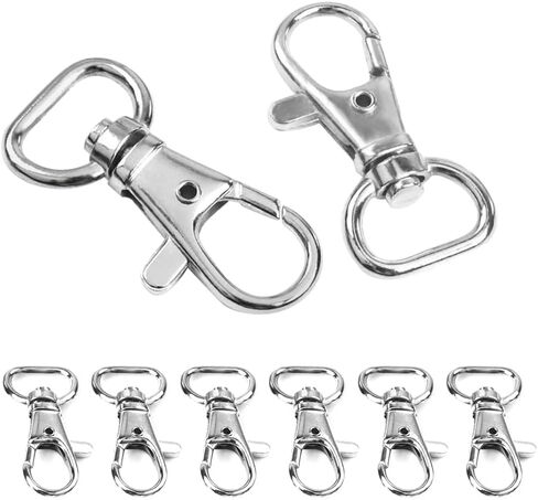 CooBigo 30pcs Metal Swivel Clasps Lanyard Snap Hook Lobster Claw Clasp Jewelry Findings Swivel Trigger Snap Hooks (Webbing Size:1/2" (13.2mm))#FLQ059-A in Kuwait