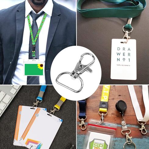 CooBigo 30pcs Metal Swivel Clasps Lanyard Snap Hook Lobster Claw Clasp Jewelry Findings Swivel Trigger Snap Hooks (Webbing Size:1/2" (13.2mm))#FLQ059-A in Kuwait