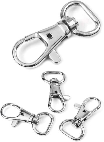CooBigo 30pcs Metal Swivel Clasps Lanyard Snap Hook Lobster Claw Clasp Jewelry Findings Swivel Trigger Snap Hooks (Webbing Size:1/2" (13.2mm))#FLQ059-A in Kuwait