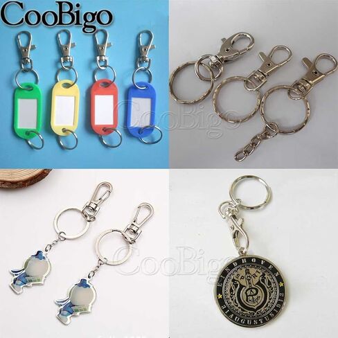 CooBigo 30pcs Metal Swivel Clasps Lanyard Snap Hook Lobster Claw Clasp Jewelry Findings Swivel Trigger Snap Hooks (Webbing Size:1/2" (13.2mm))#FLQ059-A in Kuwait