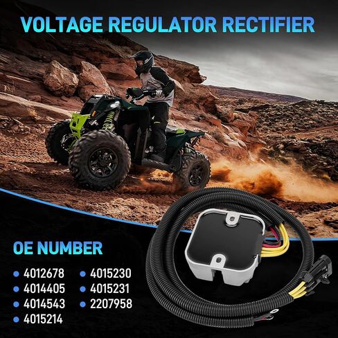 منظم الجهد الكهربي متوافق مع Polaris Sportsman 450 2016-2018، 550 2010-2014، 570 2014-2018، 850 2010-2016، 1000 2015-2016، Hawkeye Scrambler 2014-2016 استبدال # 4012678 4014543 in Kuwait