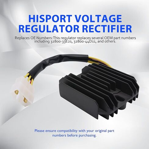 HiSport Voltage Regulator Rectifier 32800-33E21- Compatible with Suzuki Hayabusa GSX1300RZ 1999-2007 GSXR600 GSX-R600 1997-2005 GSX-R750 GSXR750 1996-2005 GSXR1000 2001-2004 GSX-R1000 in Kuwait